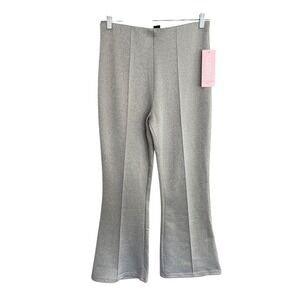 I‎ Believe Womens Silver Flare Pants High Waist Pintuck Shimmer SP7004 XL